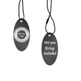 Shimmer Black Custom Hang Tag - Oval - 1