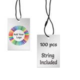 Shimmer Silver Custom Hang Tag Rectangle - 1