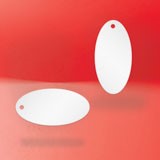 Shimmer White Custom Hang Tag - Oval - 1