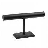 Black Leatherette Long T Bar Jewelry Stand | Gems on Display