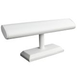 White Leatherette Jewelry T Bar Display Stand | Gems on Display