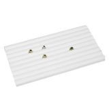 White Leatherette Slotted Jewelry Ring Display Liner | Gems on Display