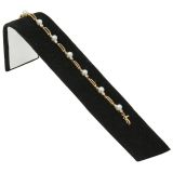 Black Velvet Jewelry Bracelet / Watch Display Ramp
