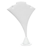 White Leatherette Jewelry Earring or Necklace Display Stand