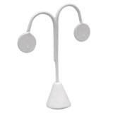 White Leatherette Jewelry Earring Tree Display Stand | Gems on Display