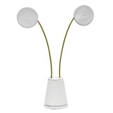 White Leatherette Tear Drop Jewelry Earring Stand, 5-1/8