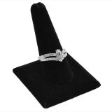 Black Velvet Jewelry Ring Display, 2-3/8