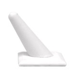White Leatherette Jewelry Ring Display Finger, 2-3/8