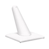 White Leatherette Jewelry Ring Finger Display Stand | Gems on Display