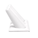 3 Finger White Leatherette Jewelry Ring Display Stand