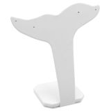 Curved White Leatherette Jewelry Earring Stand