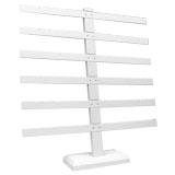 White Leatherette 6 Tier Jewelry Earring Display Stand | Gems on Display