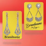 Shimmer Gold Jewelry Earring Card 2-3/4