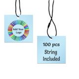 Shimmer Blue Custom Hang Tag Square - 2