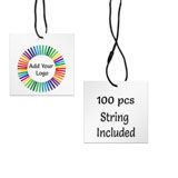 Shimmer White Custom Hang Tag Square - 2