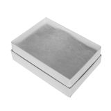 Premium White Chrome Cotton Filled Jewelry Gift Boxes #32