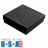 Premium Swirl Black Cotton Filled Jewelry Bangle Gift Boxes #33