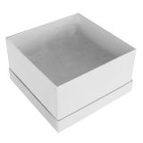 White Gloss Cotton Filled Gift Jewelry Boxes