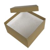 Premium Brown Kraft Paper Cotton Filled Jewelry Gift Boxes #34