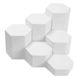 White Leatherette Retail Riser Display Set | Gems on Display