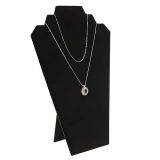 Black Velvet Tiered Jewelry Necklace Display Easel, 12-1/2