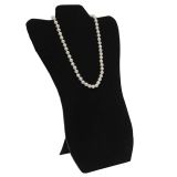 Black Velvet Curved Jewelry Necklace Easel, 14
