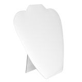 White Leatherette Jewelry Necklace Easel, 8-5/8