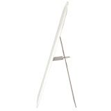 White Leatherette Jewelry Necklace Display Easel, 10-7/8
