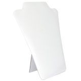 White Leatherette Jewelry Necklace Display Easel 8