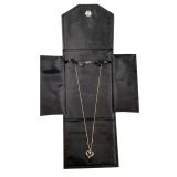 Large Black Leatherette Jewelry Necklace Presentation Folder