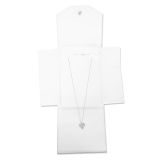 White Leatherette Jewelry Necklace Presentation Folder