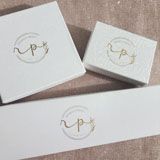Swirl White Paper Cotton Filled Jewelry Gift Packaging Boxes #32