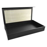 Black Leatherette with Magnetic Clear Lid Display Tray, 2