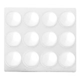 Half Size White Foam 12 Acrylic Jar Gemstone Tray Liner - Jars Diameter 1-3/4