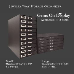 Black 10 Drawer Jewelry Tray Liner / Insert Storage Organizer