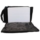 Deluxe Black Canvas Jewelry Tray Carrying Case, Holds 10 1