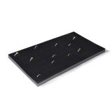 Black Velvet Foam Ring Holder Tray - 72 Slots | Gems On Display