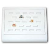 White Leatherette Jewelry Ring Display Tray | Gems on Display