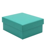 Teal Leatherette Jewelry Earring / Pendant Gift Boxes