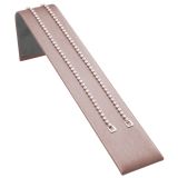 Pink Champagne Leatherette Jewelry Bracelet / Watch Display Ramp
