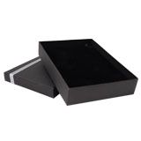 Black Paper Silver Bow-Tie Jewelry Necklace Boxes