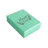 Teal Paper Cotton Filled Jewelry Gift Packaging Boxes #11