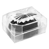 Clear Crystal Style Lucite Dual Jewelry Ring Boxes
