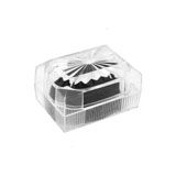 Clear Crystal Style Lucite Dual Jewelry Ring Boxes