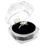 Clear Crystal Style Lucite Jewelry Ring Boxes 