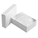 Glossy White Cotton Filled Jewelry Gift Boxes #32
