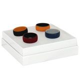 Glossy White Cotton Filled Square Jewelry Gift Boxes #33