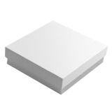 Glossy White Cotton Filled Square Jewelry Gift Boxes #33