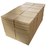 Brown Kraft Paper Cotton Filled Jewelry Necklace Gift Boxes #75