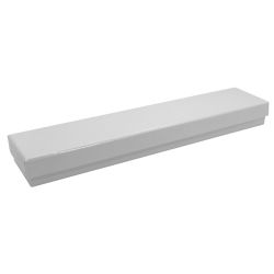 Gloss White Cotton Filled Jewelry Packaging Boxes